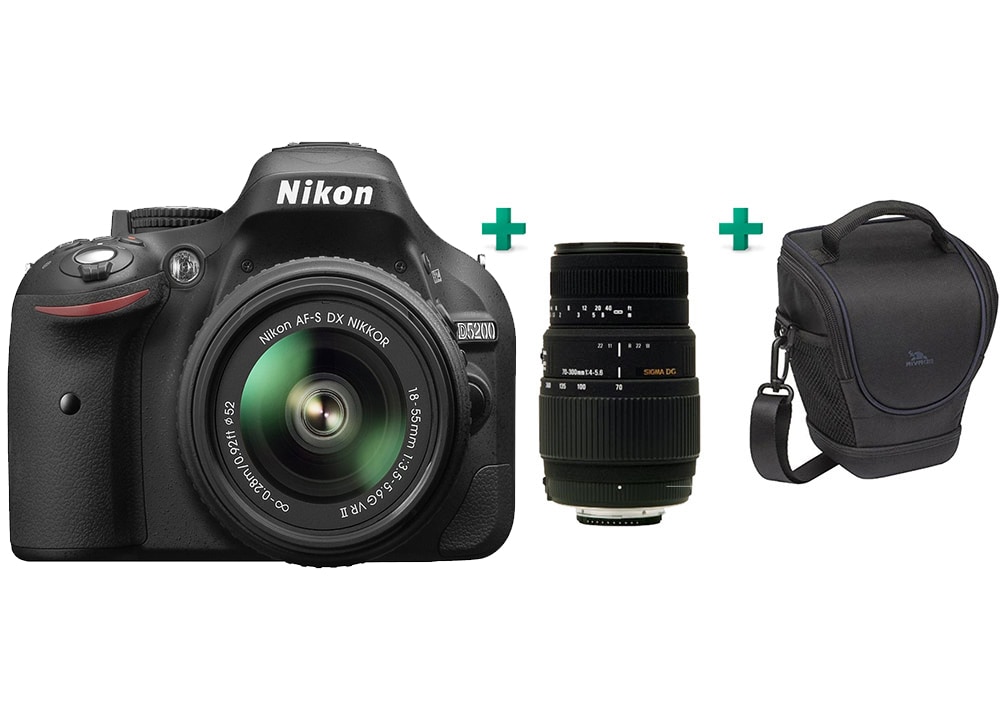 DSLR Nikon D5200 Kit 18-55mm VR II & Φακός Sigma 70-300m | Multirama.gr