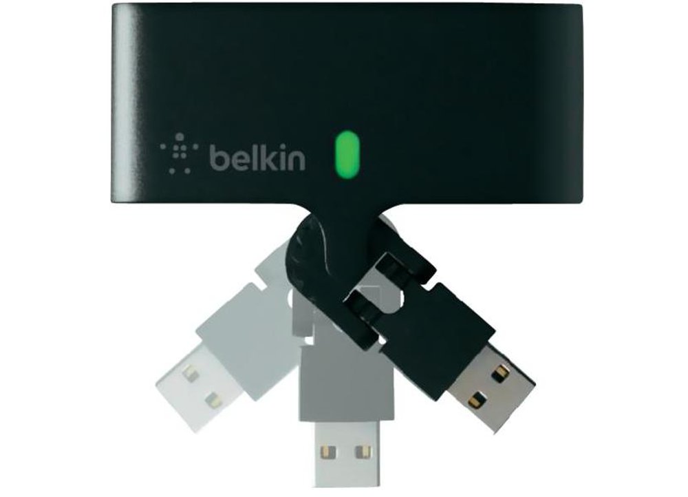 USB Hub 2 0 Belkin SWIVEL 4 ports Μαύρο Multirama gr