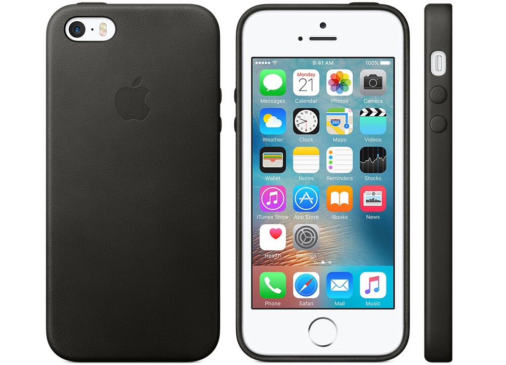 Θήκη iPhone SE Apple Leather Case Black (MMHH2ZM/A) Multirama.gr