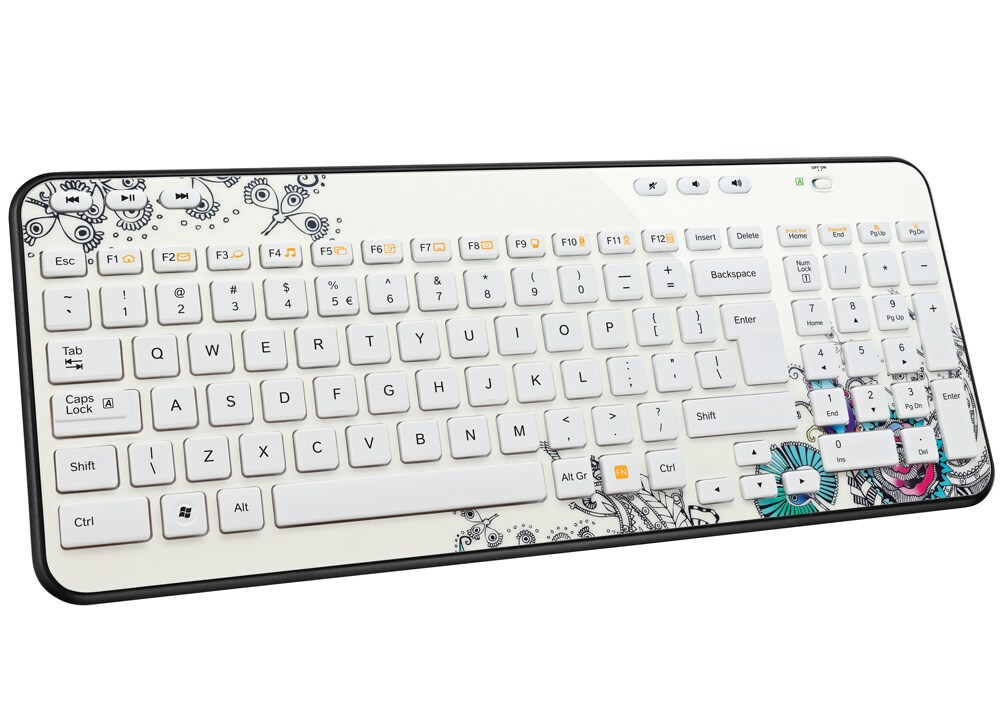 Logitech Wireless K360 Floral - Ασύρματο - Λευκό | Multirama.gr