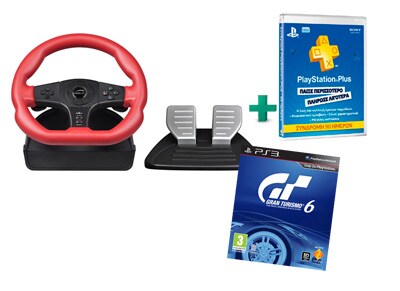 Gran Turismo 6 & SpeedLink Carbon GT Racing Τιμονιέρα & 90 Ημέρες PS Plus