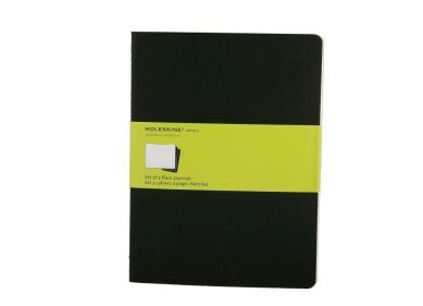 Σημειωματάριο Moleskine Journal Cahier Plain Μαύρο - Extra Large (3 Τεμάχια)