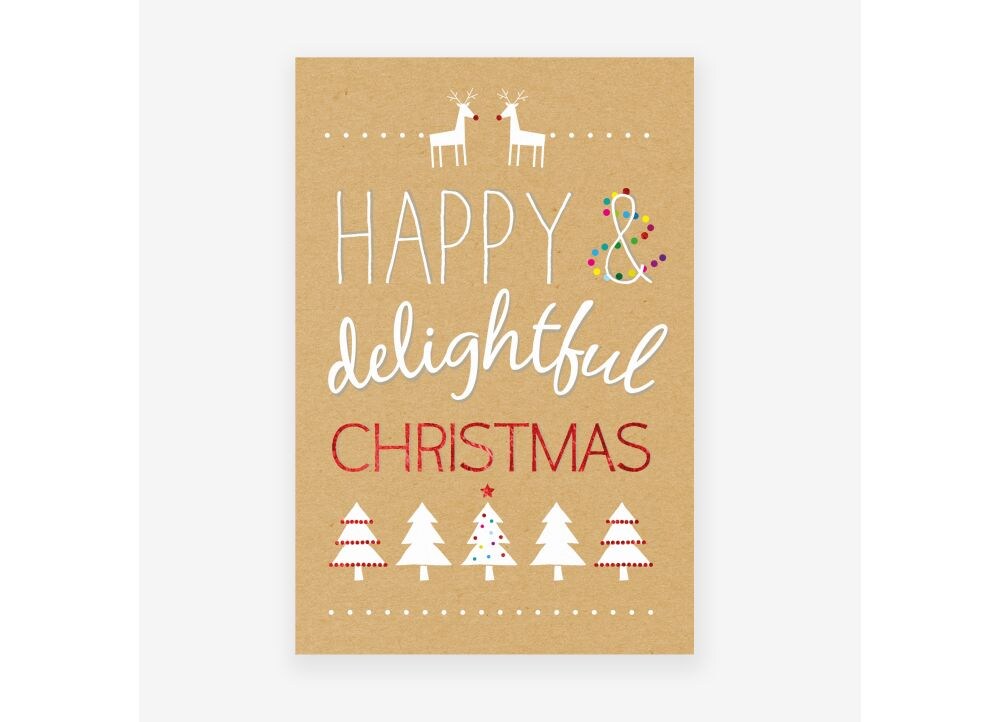 Χριστουγεννιάτικη Ευχετήρια Κάρτα Legami Happy & Delightful Christmas 11.5x17cm 