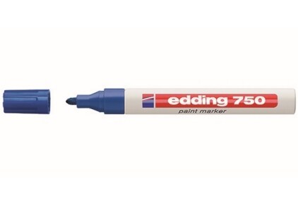 Ανεξίτηλος Μαρκαδόρος Edding 750 Μπλε 2.0-4.0mm