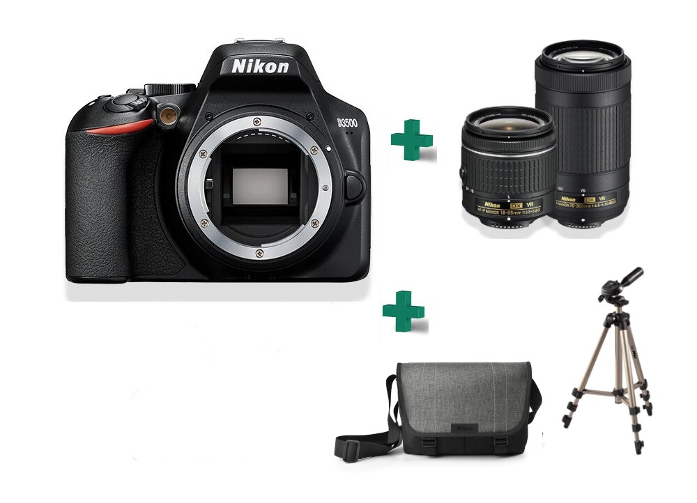 Public Pack: DSLR Nikon D3500 & AF-P DX 18-55 VR & AF-P 70-300 VR