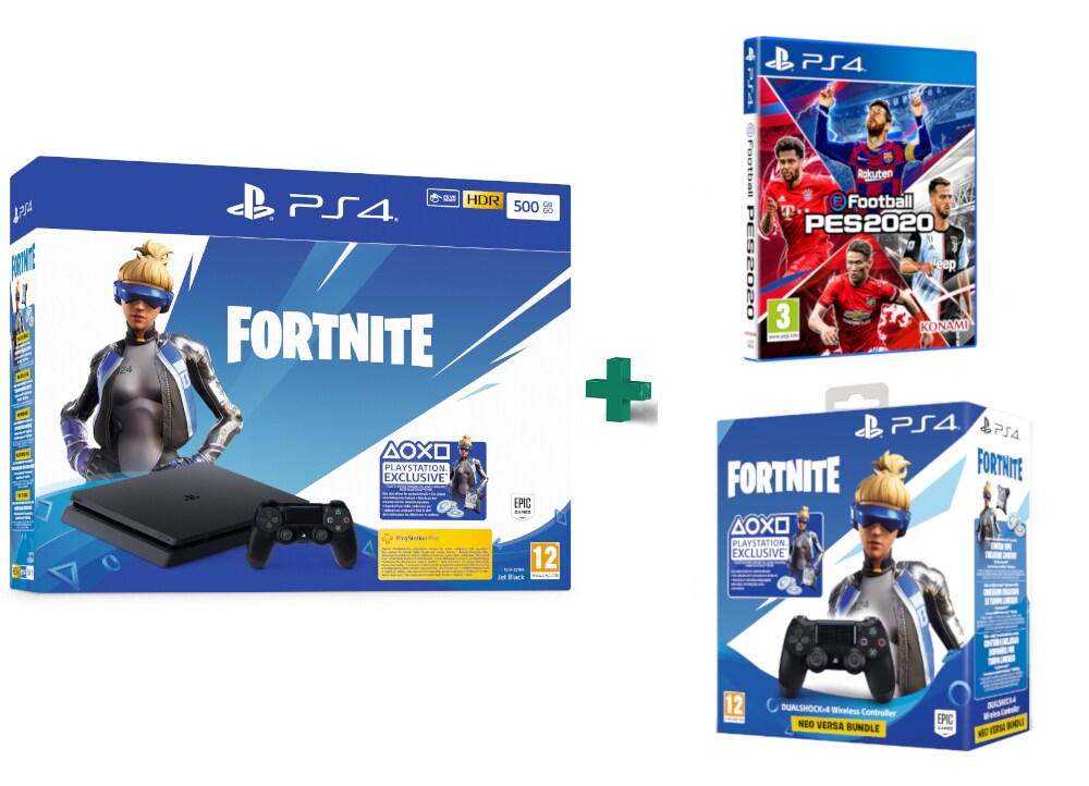 Sony PlayStation 4 500GB Slim F Chassis Fortnite Neo Versa bundles