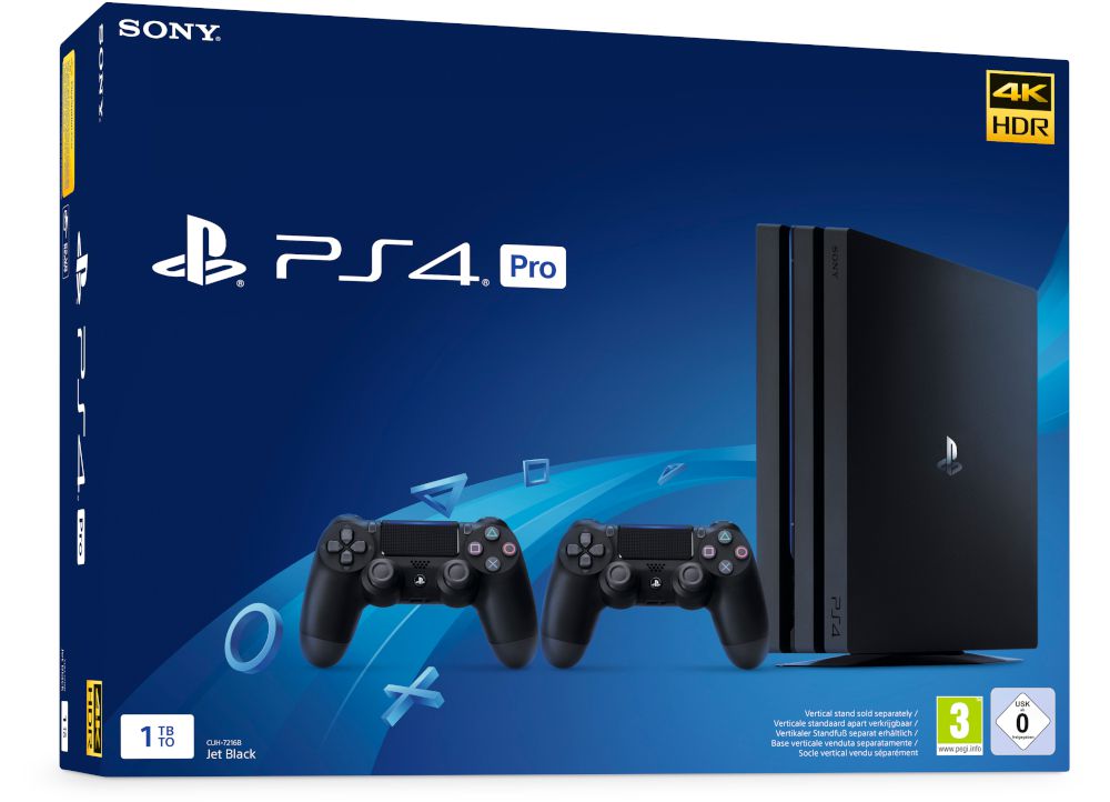 Sony PlayStation 4 Pro - 1TB & 2ο Χειριστήριο (μαύρο) | Public