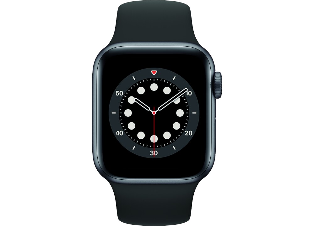 Apple Watch Series 6 40mm Aluminum Space Gray Sport Band Black | Public