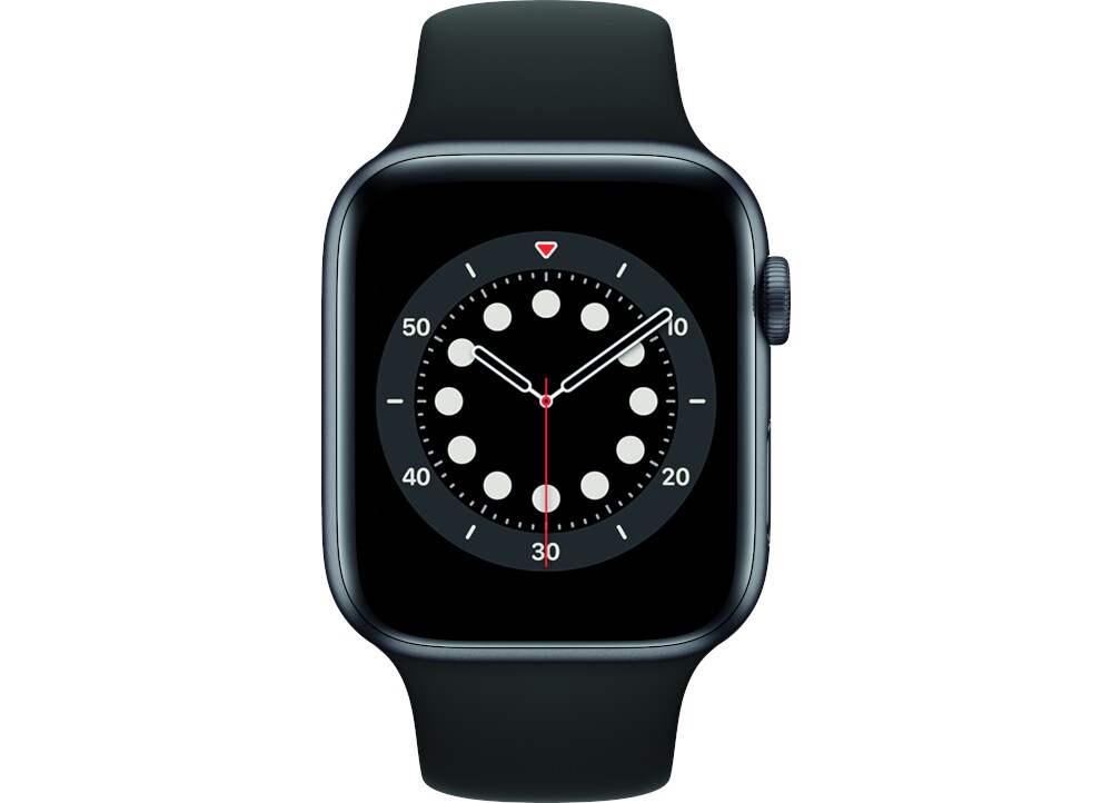 Apple Watch Series 6 44mm Aluminum Space Gray Sport Band Black | Public