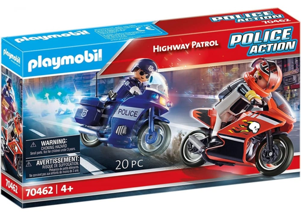 playmobil police bike with led light