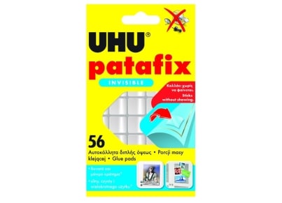 Αυτοκόλλητα UHU Patafix Διπλής Όψης Διάφανα (56 τεμάχια)