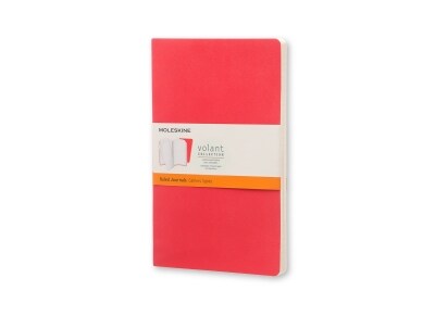 Σημειωματάριο Moleskine Volant Journal Ruled Red - Large (2 Τεμάχια)