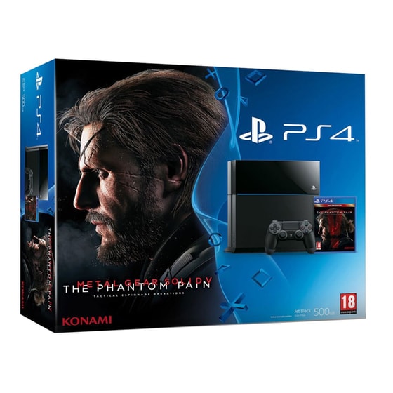 Sony PlayStation 4 - 500GB Μαύρο & Metal Gear Solid V Phantom Pain image 0