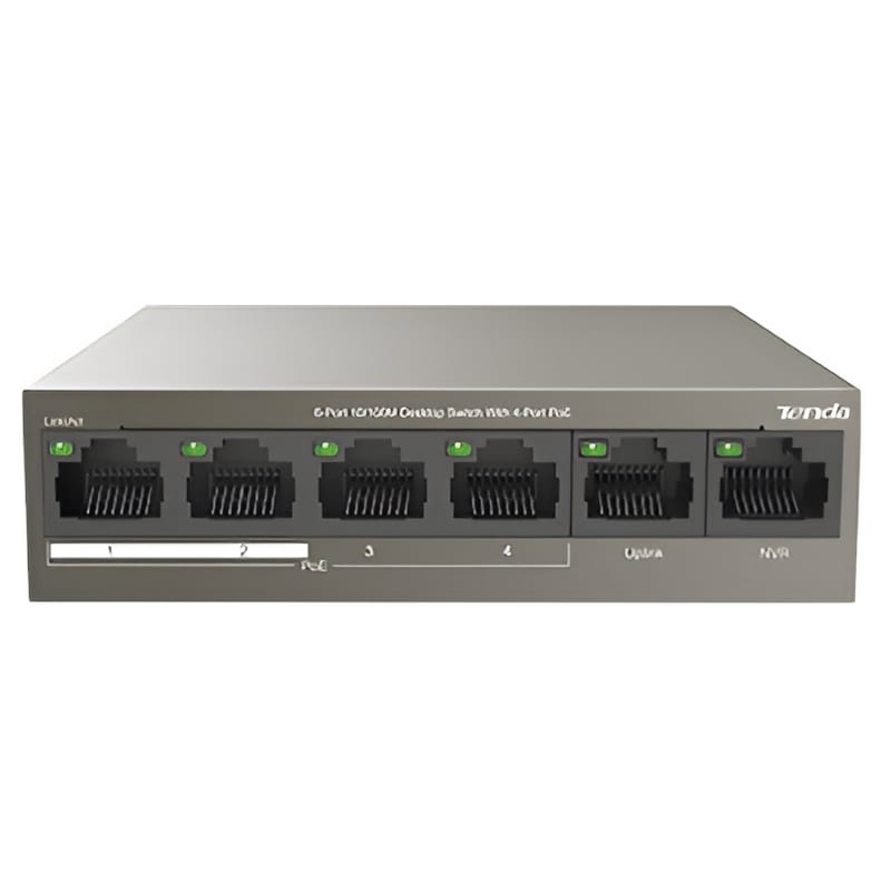 Tenda Network Switch TEF1106P-4-63W 6-Port Ethernet with 4-Port PoE