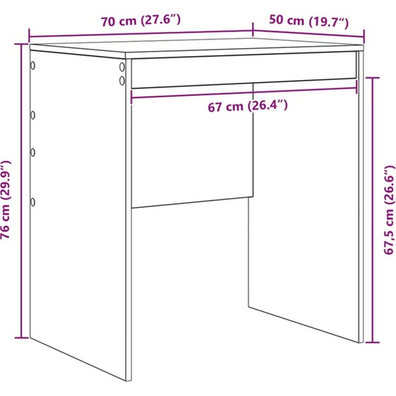Γραφείο VidaXL 115,5x50x127 cm - Παλιό Ξύλο (2 τεμ.) image 13