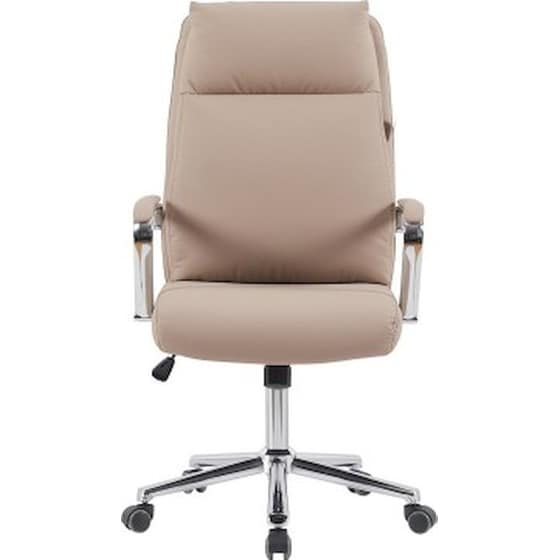 Καρέκλα Γραφείου Διευθυντή 24Mall Peli από Τεχνητό Δέρμα - Cappuccino image 0