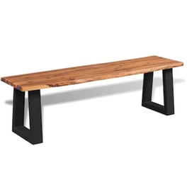 Παγκάκι Vidaxl Από Μασίφ Ξύλο Ακακίας  145 cm - Καφέ