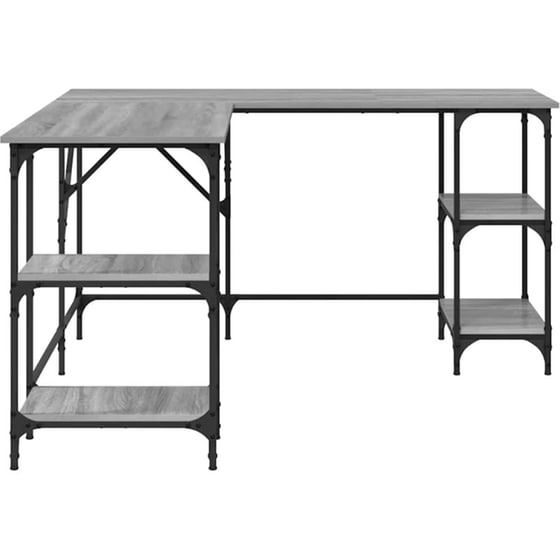 Γραφείο VidaXL από Επεξεργασμένο Ξύλο 139x139x75 cm - Γκρι Sonoma image 7