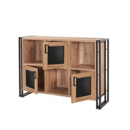 Μπουφές 24Mall Sinistra Atlantic Pine από Μοριοσανίδα 126x35x89 cm - Καφέ/Μαύρος
