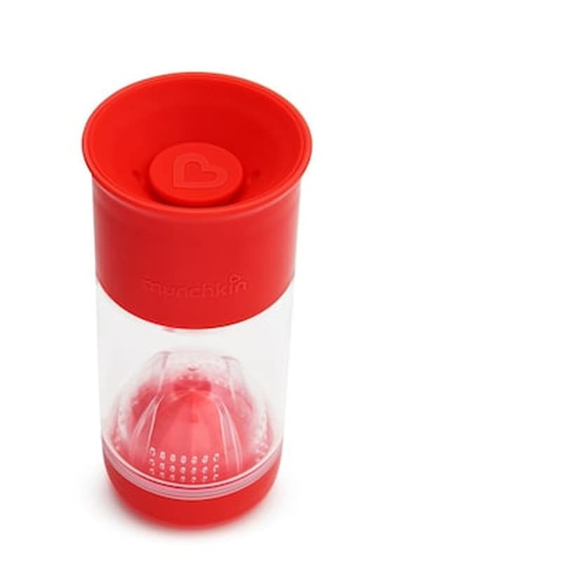 MUNCHKIN Munchkin Ποτήρι Με Θήκη Για Φρούτα Miracle Fruit Infuser 410ml Red -51781