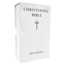 HOLY BIBLE: King James Version (KJV) White Pocket Christening Edition