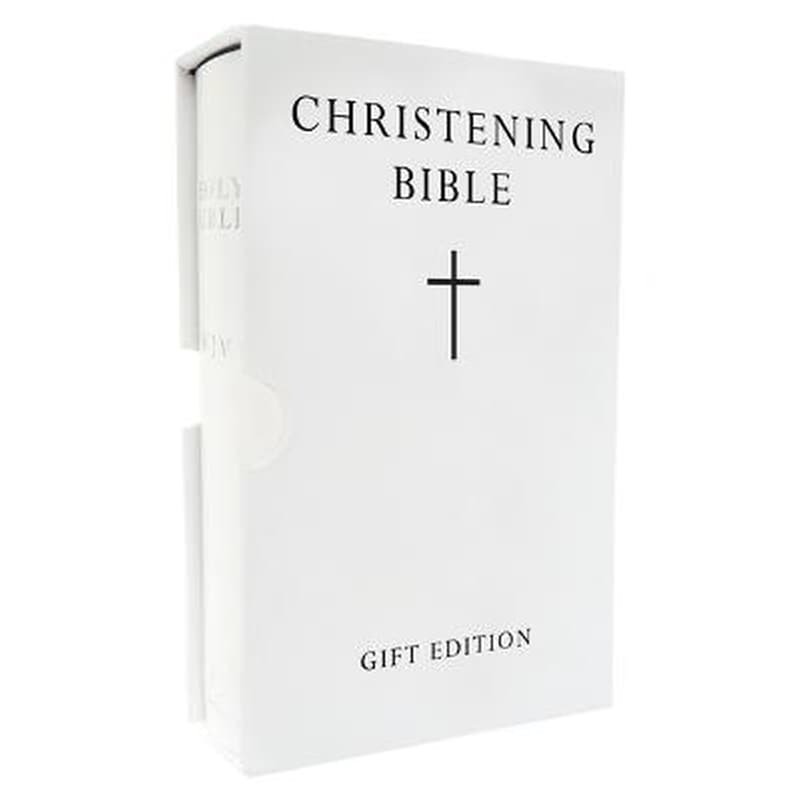 HOLY BIBLE: King James Version (KJV) White Pocket Christening Edition