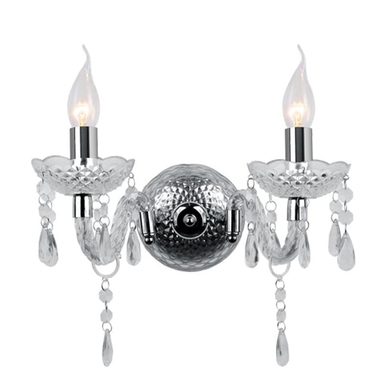 Απλίκα Τοίχου Aca Pegasus Sf63992wc Μεταλλική 38x21x24 cm - Ασημί