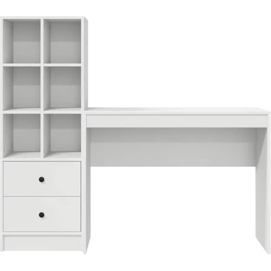 Γραφείο VidaXL 145,5x40x127 cm - Λευκό (2 τεμ.) image 5