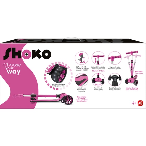 Παιδικό Πατίνι Τρίτροχο AS Company Shoko X-Speed - Ροζ image 13