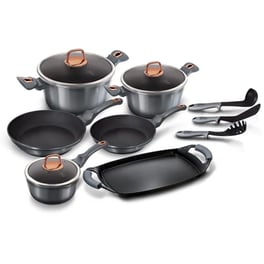 Σετ Μαγειρικά Σκεύη BERLINGER BH-6021 12 τμχ Γκρι