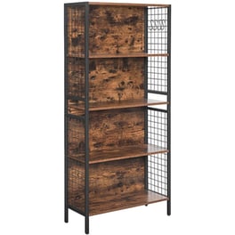 Ραφιέρα Vasagle LBC023B01 Μοριοσανίδα/Μεταλλικό 74x30x155cm - Καφέ/Μαύρη