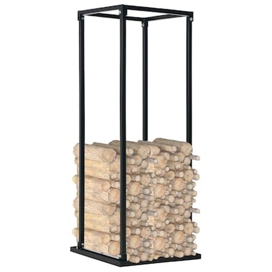 Vidaxl Ράφι Καυσόξυλων Με Βάση Μαύρο 37 X 37 X 113 Εκ. Ατσάλινο image 2