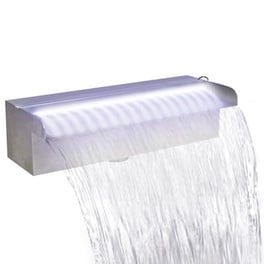 Vidaxl Σιντριβάνι Πισίνας Ορθογώνιο Με Led 30 Εκ. Από Ανοξείδωτο Ατσάλι