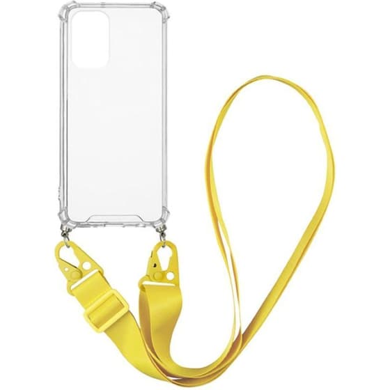 Θήκη Xiaomi Poco F3/Mi 11i - Sonique Armor Clear Με Strap  - Κίτρινο image 0