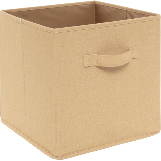 Καλάθια Αποθήκευσης Spitishop Πολυπροπυλένιο 2Τμχ - Μπεζ/Λευκό image 1