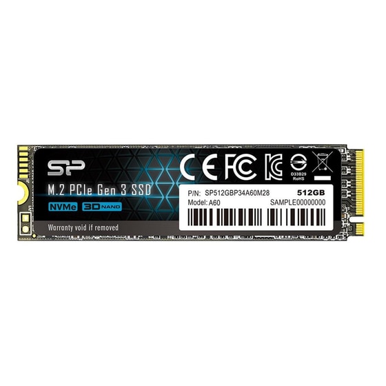 Εσωτερικός SSD Silicon Power P34A60m28 NVMe M.2 512GB PCI Express 3.0 image 0