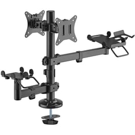 Brateck Pos Mounting Solution Βάση Γραφείου για 2 Οθόνες έως 32" με Βραχίονα