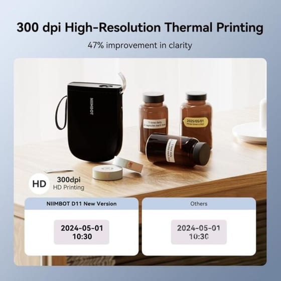 NIIMBOT Thermal D11-H-BLK Black Θερμικός Εκτυπωτής image 5
