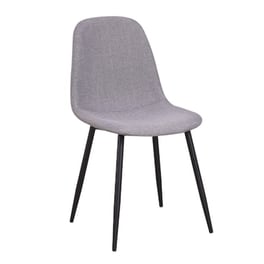 Καρέκλα Esmarket Toukan  Ύφασμα/Ξύλο 44x52x85cm - Γκρι/Μαύρο