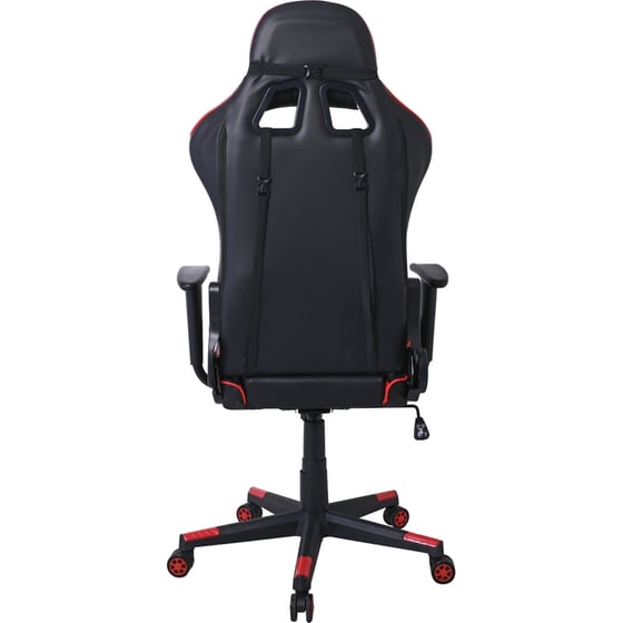Καρέκλα Gaming Γραφείου Woodwell από Τεχνητό Δέρμα - Κόκκινη image 3