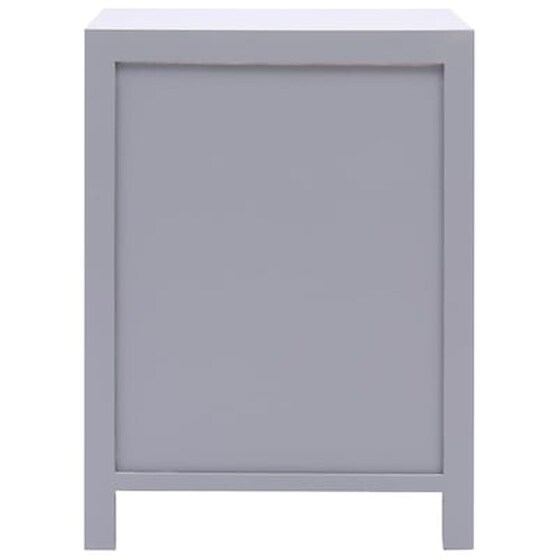 Vidaxl Κομοδίνο Γκρι 38 X 28 X 52 Εκ. Από Ξύλο Παυλώνιας image 5