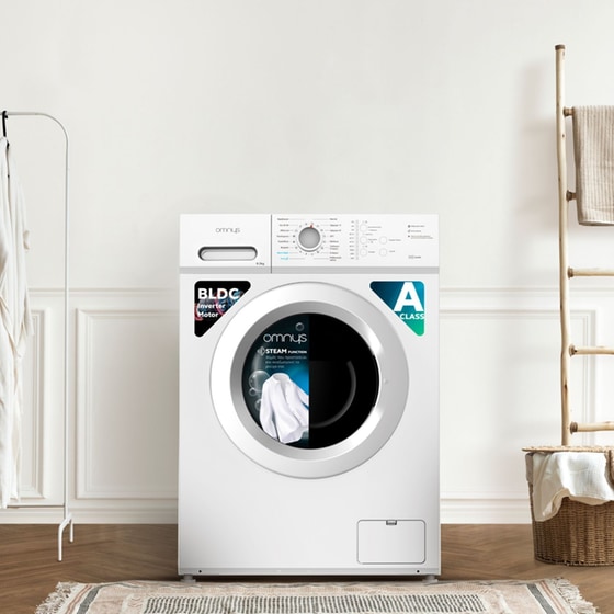OMNYS WNM-6WH25BASSL 6kg 1.000 Στροφές Λευκό Πλυντήριο Ρούχων image 1