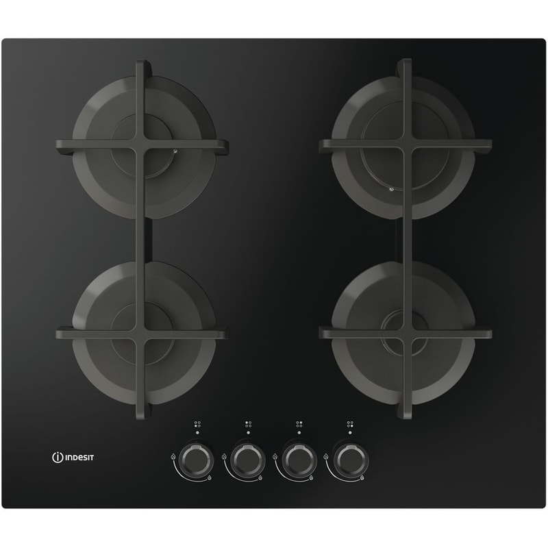 INDESIT ING 61T/BK 59 cm Μαύρο Εστία Αερίου Αυτόνομη INDESIT