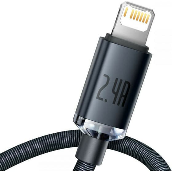 Καλώδιο δεδομένων Baseus Crystal Shine Series Usb to Lightning 2m - Black image 1