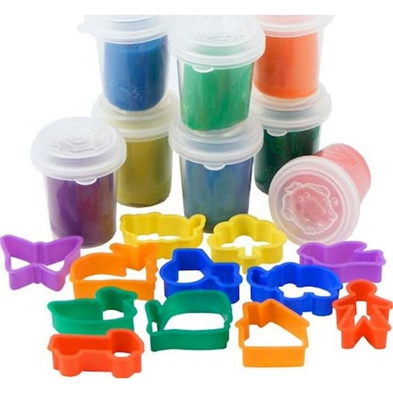 Σχολική Πλαστελίνη Eddy Toys με 20 Βαζάκια και Εργαλεία image 0