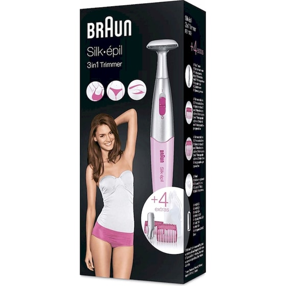Αποτριχωτική Μηχανή BRAUN SILK EPIL FG1100 Bikini Styler Ροζ/Γκρι image 5