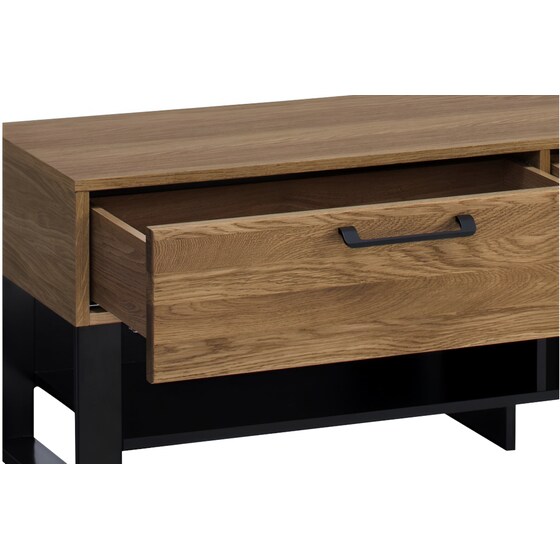 Έπιπλο Τηλεόρασης Polihome Rivina 135x42x46cm - Καφέ/Μαύρο image 3