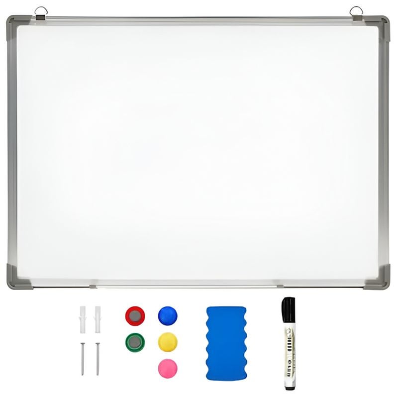 VIDAXL Ασπροπίνακας Ξηρού Καθαρισμού Vidaxl Μαγνητικός Ατσάλι 90x60 cm - Λευκό