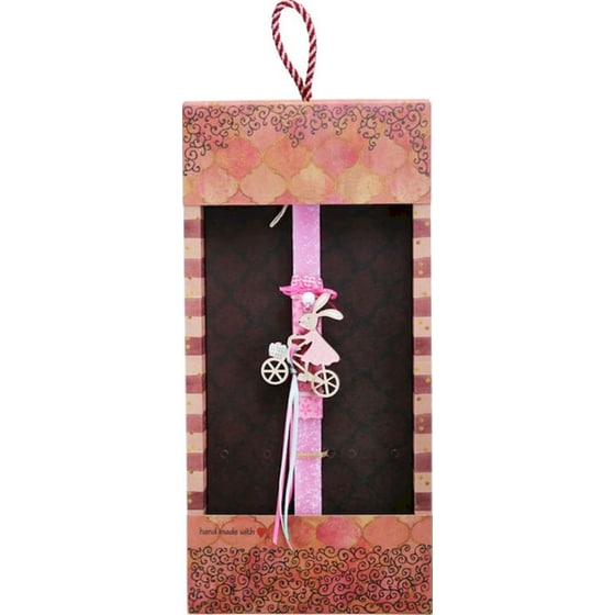 Λαμπάδα Synchronia Κουνέλι σε Ποδήλατο - Ροζ image 0