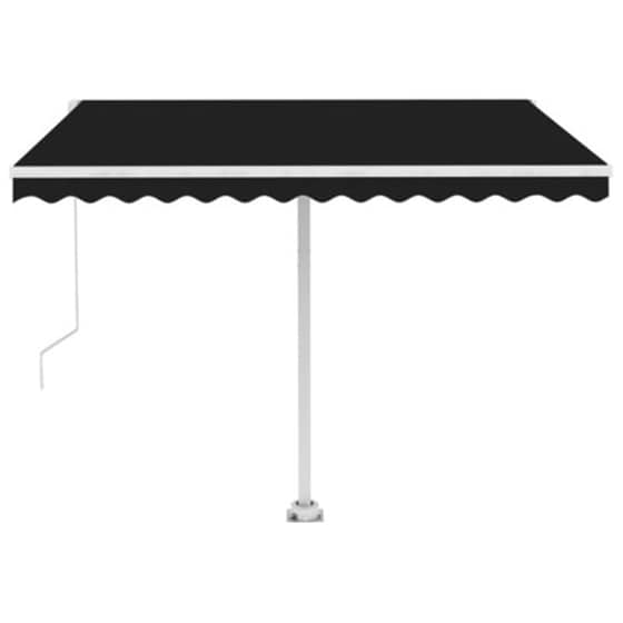 Τέντα Vidaxl Συρόμενη Χειροκίνητη με LED 300x250cm - Ανθρακί image 5